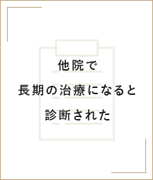 他院で長期の治療になると診断された